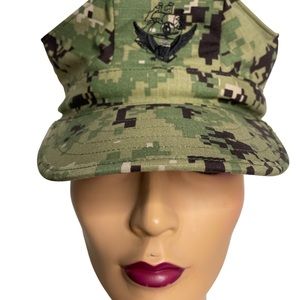 US Navy Digital Camo Hat Embroidered Logo SZ 7 1/4